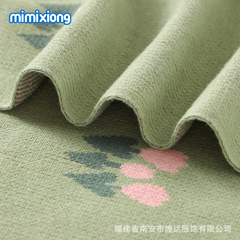 Ins venta caliente Amazon Europa y América nuevo bebé transfronterizo tejido tulipán jacquard manta bebé a prueba de viento
