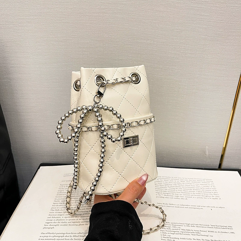 Плечевая сумка в стиле Chanel, японско-корейский дизайн, бренд Другие, цвета белый Chanel, пудровый, черный