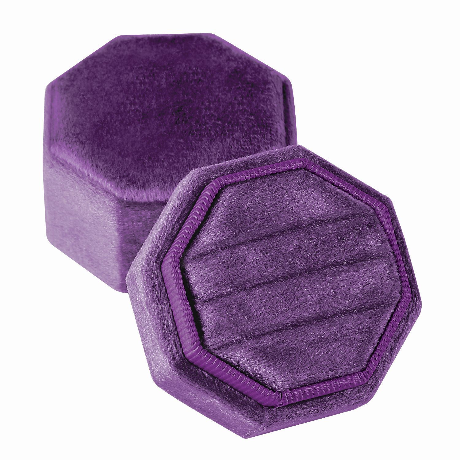 진한 보라색, 싱글 링 박스 [귀걸이 보관 가능]