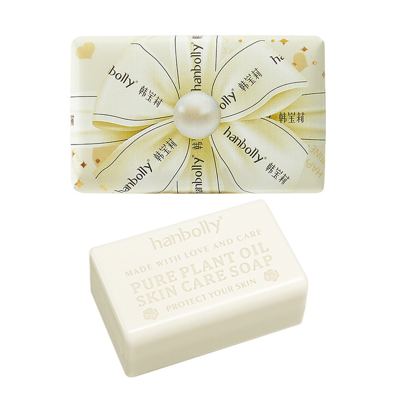 Hanbaoli 200g ギフトソープ 新しい結婚式の記念品、フレグランスソープ付き、ウェディングリボンソープ付き|undefined