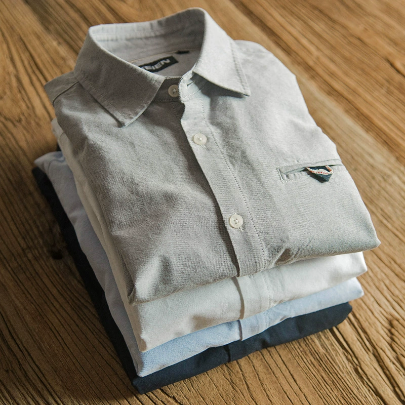 Хлопковая японская retro бархатная рубашка, slim fit