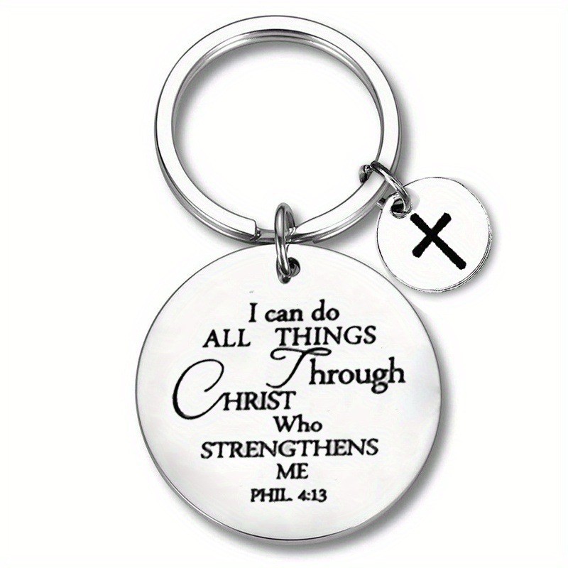 Accessori pendenti circolari, corrosione del testo, gioielli in titanio rivestiti di olio, portachiavi in acciaio inossidabile a croce_voghion.com