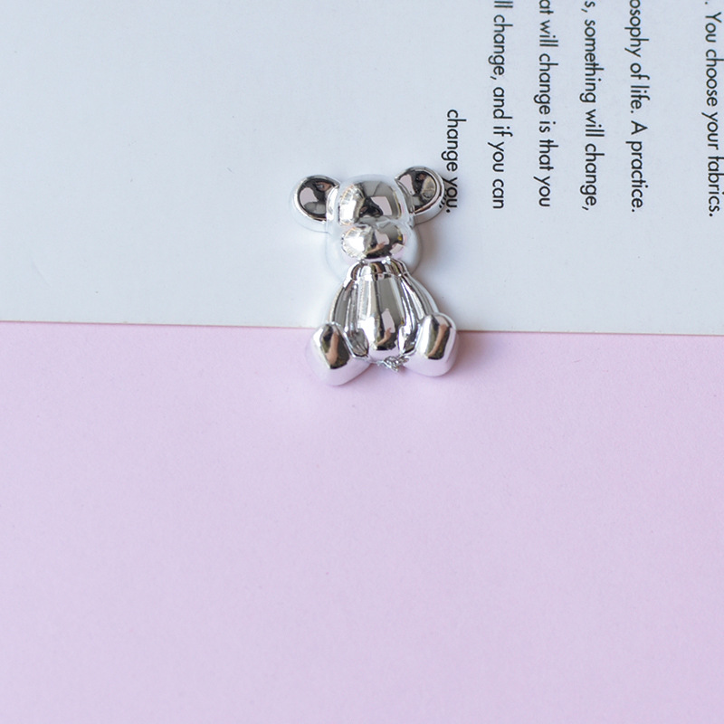 5g Weight Resin Accessories Jewelry Making Type Jewelry Accessories Classification 1 Piece Quantity Arylic Material Bear, Heart Shape Pattern Plating Design Cartoon Style Style Bear Heart Shape Shoe Accessories Arylic 3