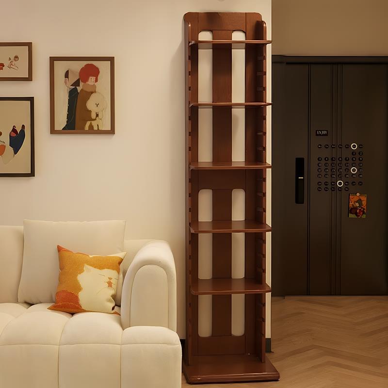 Estante de libros invisible estante de piso para niños Gabinete de exhibición sofá borde estrecho Gabinete de esquina de madera sólida Gabinete vertical pequeño