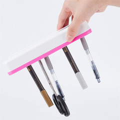 化妝品收納盒桌面筆托硅膠筆架口紅眉筆化妝刷收納架桌面收納盒