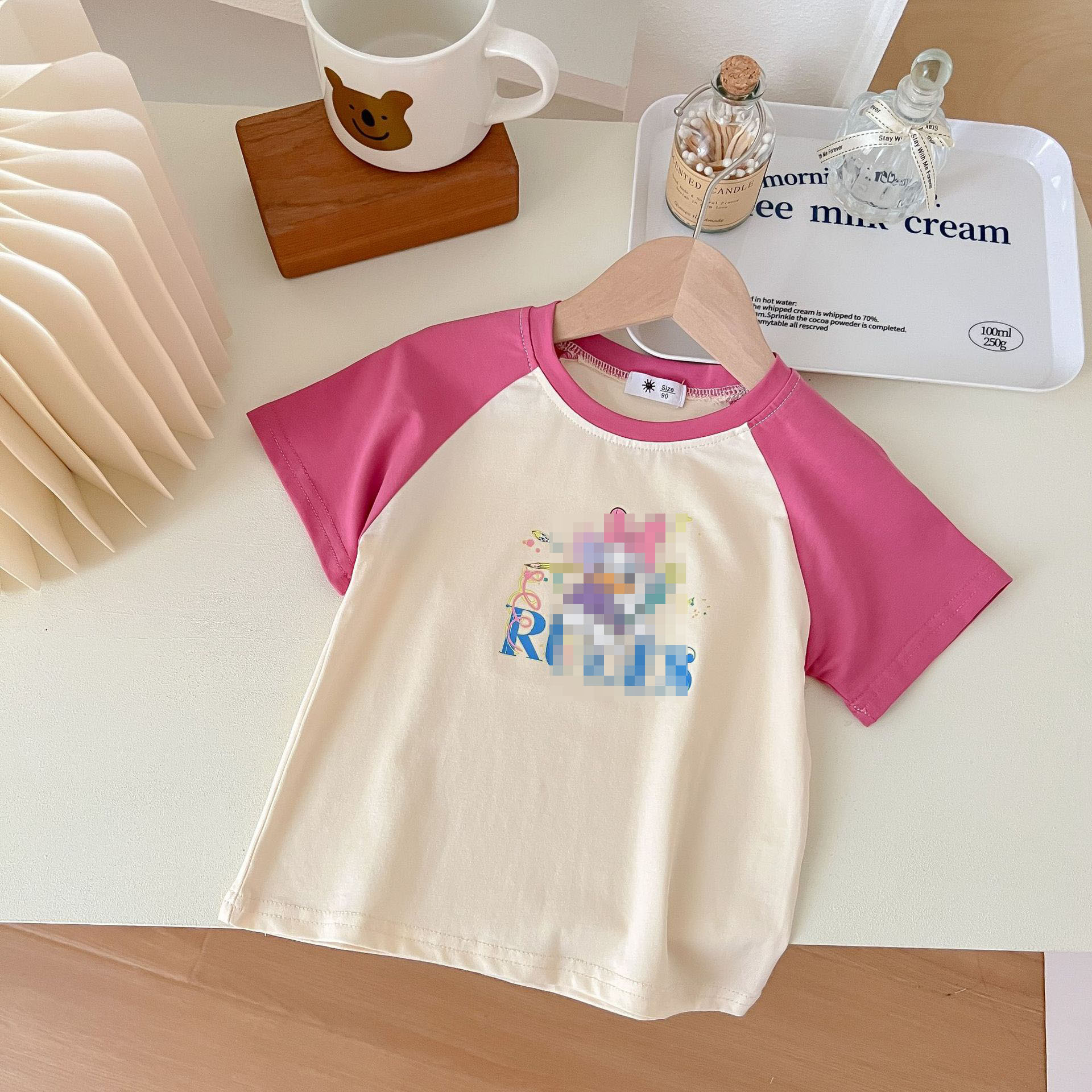 Niños y niñas verano manga corta 2023 verano nuevo slim fit versátil casual estilo occidental de los niños de verano manga corta superior