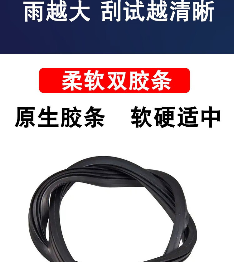 Wiper Great Wall Weipai Special Double-Layer Rubber Strip Wiper Vv7/Vv5/Vv6/Front Window Glass Wiper Boneless
