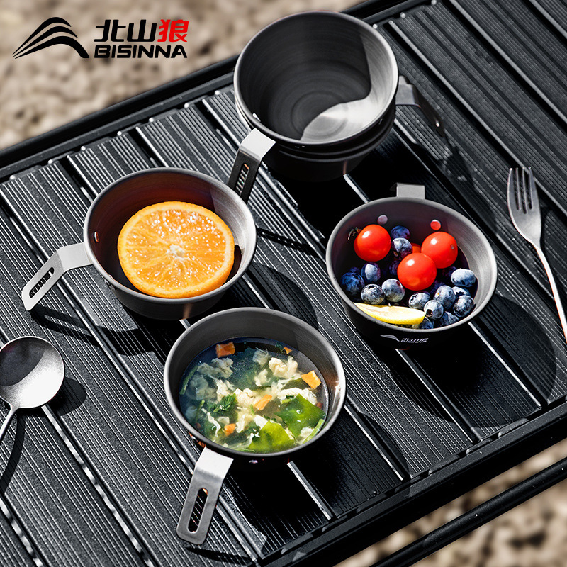 Beishanlang Outdoor Tableware Aluminum Alloy Sierra Bowl Camping Style Portable Set Travel Picnic Food Grade High Temperature Resistance