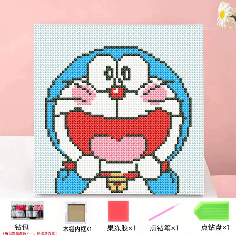 Набор алмазной мозаики DIY Kuromi и мультфильмы 20×20 см, рамка-наклейка, детское творчество