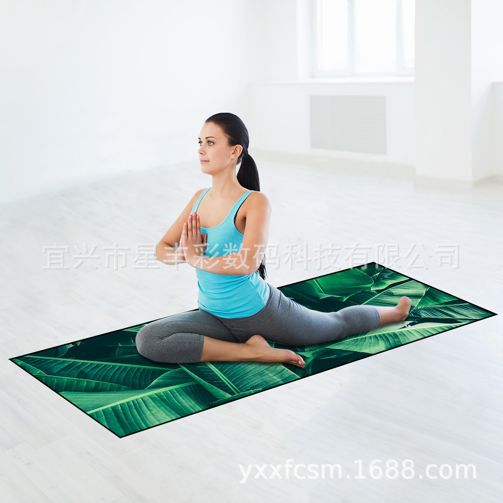 Amazon Supply Yoga Studio Portable Printed Yoga Towel Digitally Printed Yoga Towel with Good Water Absorption