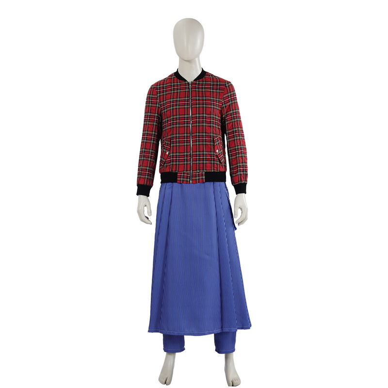 Cross-Border New Product Doctor Who 2 Cosplay Red Plaid Jacket Set Factory Wholesale Cross-Border New Product Doctor Who 2 Cosplay Red Plaid Jacket Set Factory Wholesale