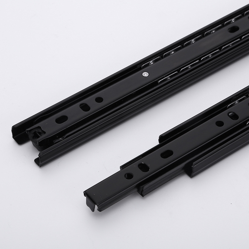 Fábrica de fuente 3007 tres plegadas esferas de acero pista deslizante de tres secciones de gabinete de cajón de hardware doméstico pista deslizante industria