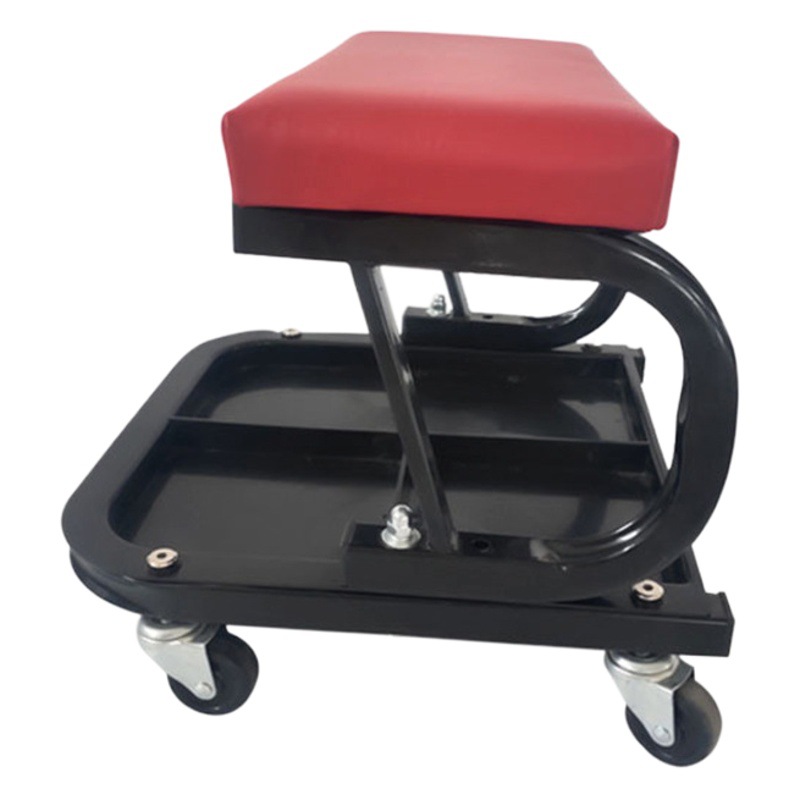 Taburete giratorio con ruedas para mantenimiento estético, construcción, pulido, reparación de automóviles, taburete para reparación de automóviles, tabla reclinable.