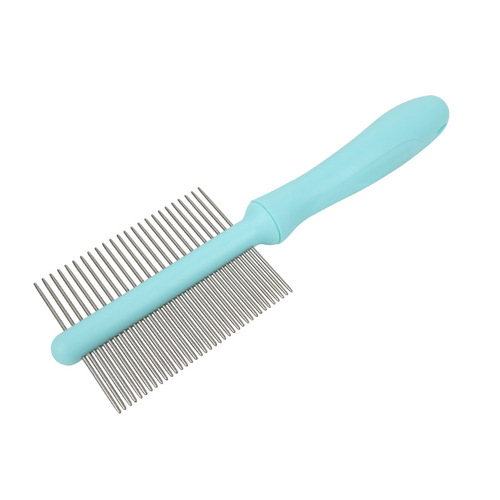 Pet comb factory customized dog grooming comb double row of dense teeth to remove floating hair daily grooming brush
