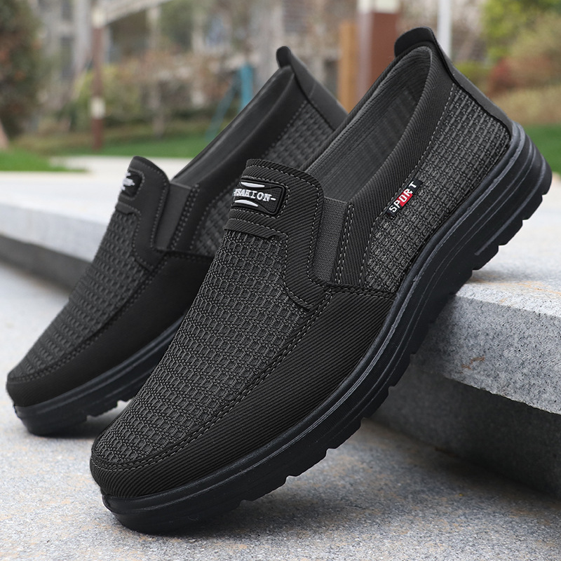 Zapatos de lona de verano para hombres viejos zapatos de tela de Beijing zapatos casuales respirables zapatos de conducción de zapatos de trabajo de un solo pie