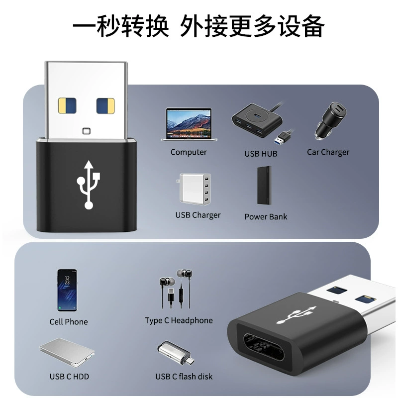 OTG adapter USB3.0 to type-c adapter charging data converter suitable for Apple 17 Huawei