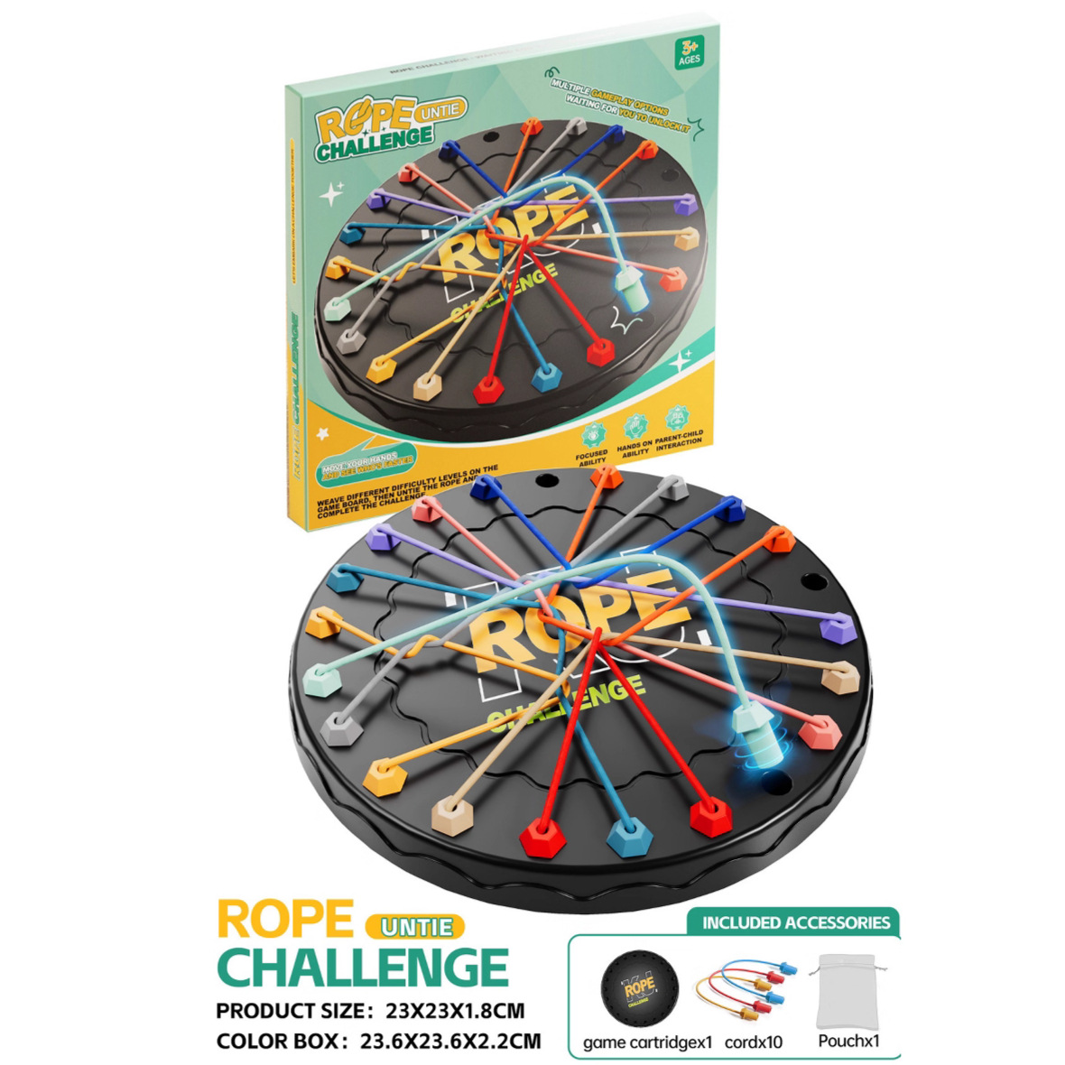 Desafío de batalla transfronterizo juego de mesa puzzle juguetes de cuerdas juguetes cuerdas descifrado entrenamiento lógico juego image 3