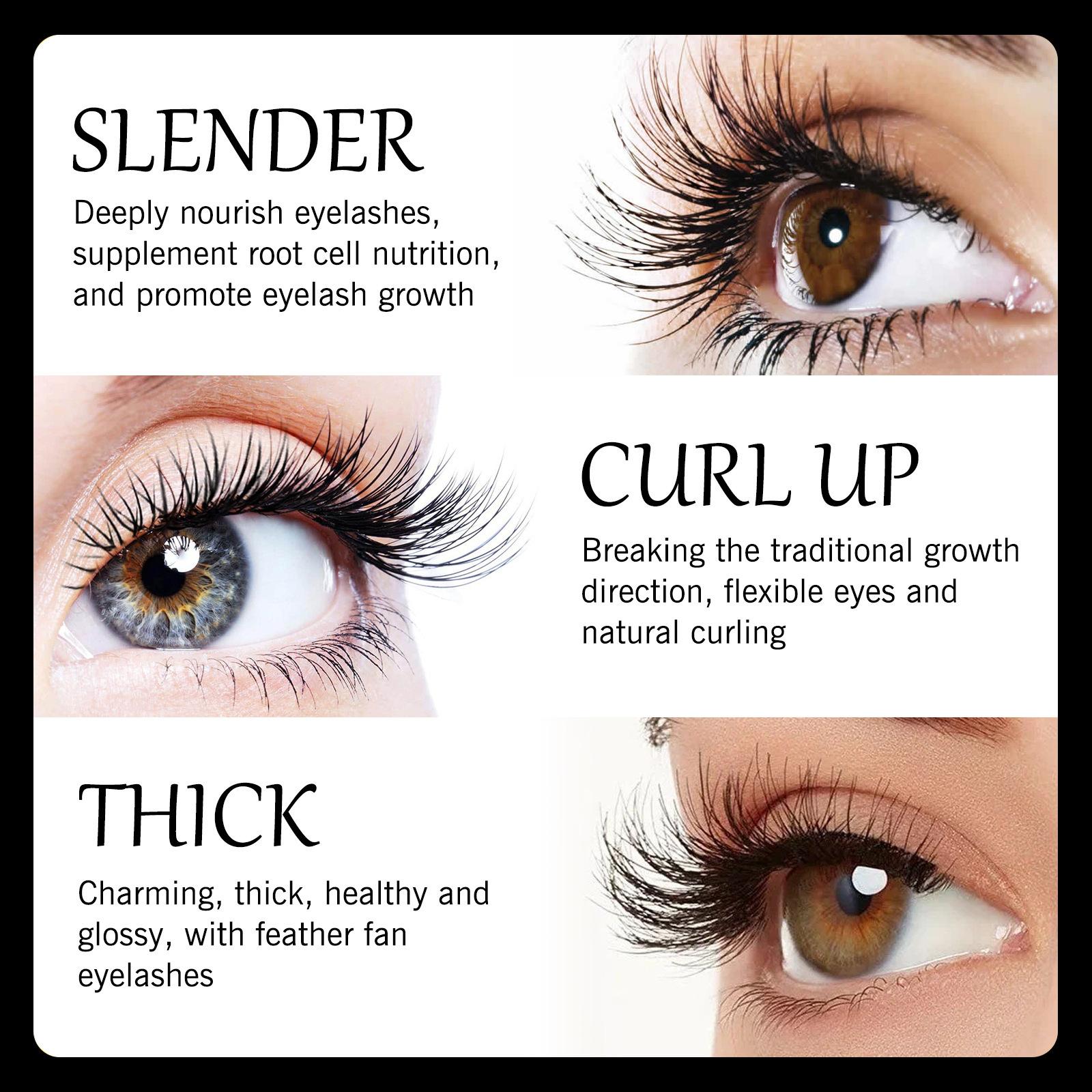 West&Month Black, Natural, Beautiful, Fiber Long, Curly, Thick, Moisturizing, and Not Easy to Stain Mascara Li_voghion.com