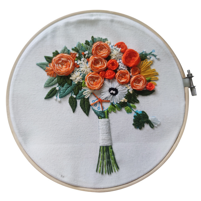 円形竹刺繍diy手作り中国式刺繍リング工芸品リング竹刺繍リング枠十字刺繍棚|undefined