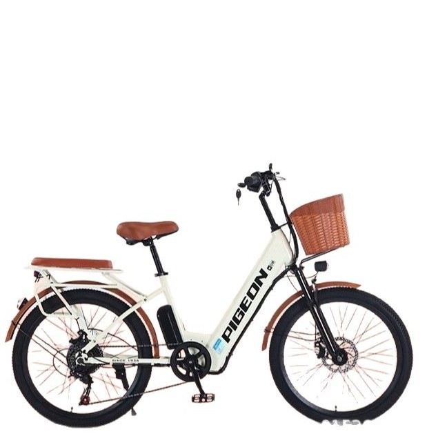 Bicicleta eléctrica Feige de litio para hombres y mujeres, vehículo de transporte con batería de litio de velocidad variable, vehículo eléctrico pequeño con asistencia eléctrica.