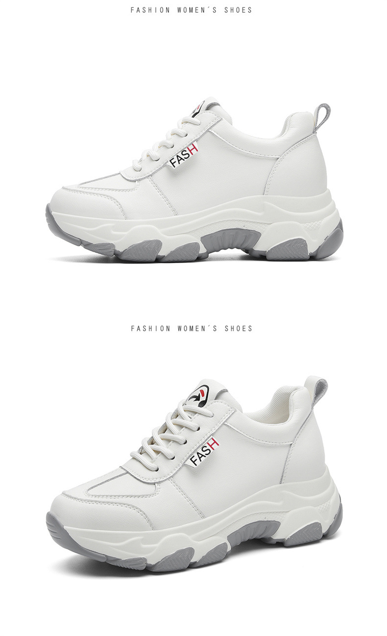 Giày sneaker chunky đế dày da thật nữ mới mùa xuân hè 2023 — DH 58316 mét xám (rỗng) mẫu mùa hè cao gót 5 cm, DH 58220 trắng xanh lá cây mẫu mùa hè cao gót 5 cm, DH 58302 trắng (mặt da) cao gót 5 cm, DH 58302 be xám (mặt da) cao gót 5 cm chi tiết 20