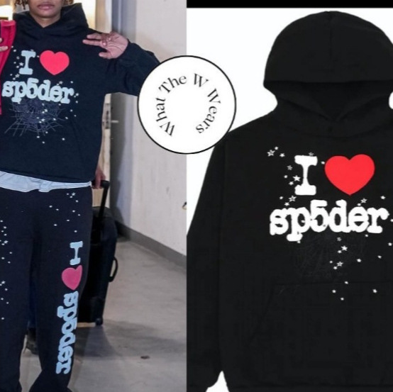 European and American Street New I Love sp5der Sweater Sports Pants suit Spider World Sweatshirt Sports Pants suit European and American Street New I Love sp5der Sweater Sports Pants suit Spider World Sweatshirt Sports Pants suit