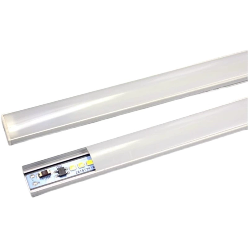 Светодиодная жесткая световая балка 220 В Высоковольтная ультратонкая полосовая накладная лампа с дисплеем настольная лампа полка свет бар трубка для винного шкафа