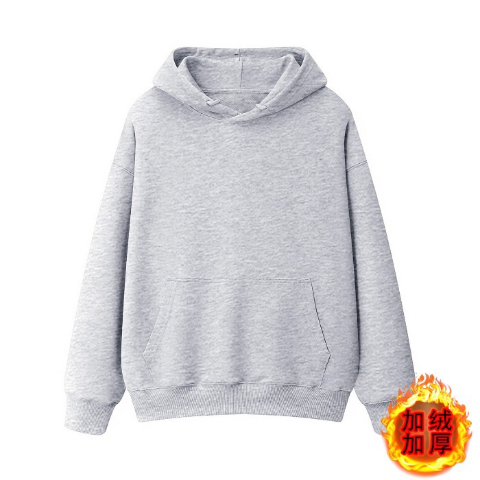 Cadena de comercio exterior transfronterizo suéter con capucha mujer hombre otoño e invierno marca de moda suelta color sólido todo fósforo más chaqueta de moda de terciopelo