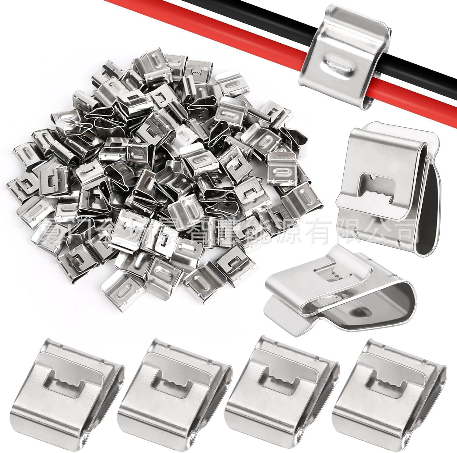 光伏配件电缆线夹Solar Cable Clips 2x4mmsq光伏组件边框线卡扣