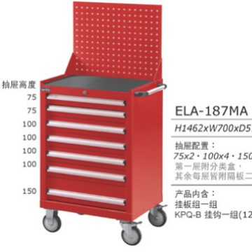 天钢tanko标准型红色工具车ELA-187MA工具存放柜4S店维修用工具车