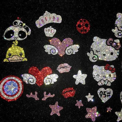 Cartoon water diamond sticker decorative sticker for glass crystal diamond sticker Hello Kitty Dingly Kitten original factory