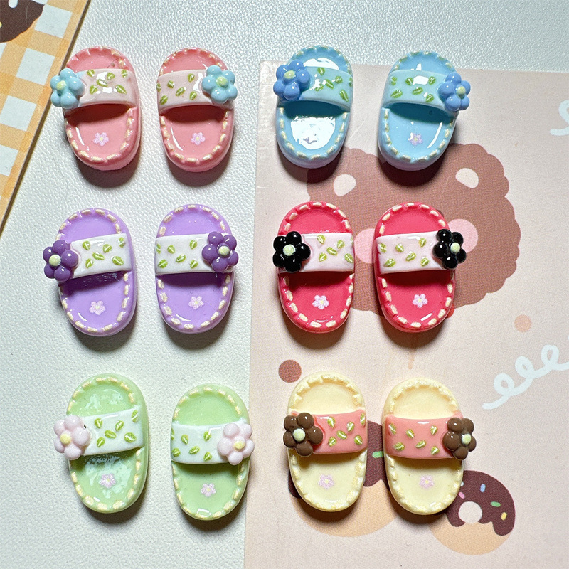 DIY Cream Glue Floral Macaron Color Small Slippers Cute Hair Accessories Gift Hand-made Homemade Pendant Resin Accessories DIY Cream Glue Floral Macaron Color Small Slippers Cute Hair Accessories Gift Hand-made Homemade Pendant Resin Accessories