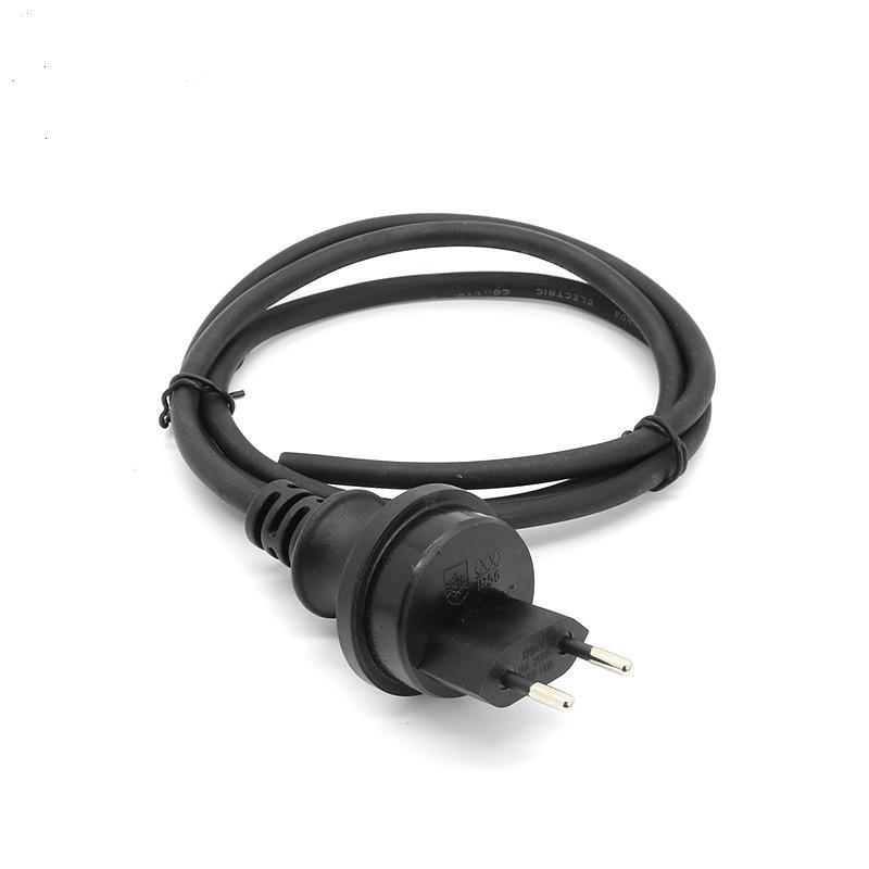 厂家生产欧洲标准瑞士2芯户外防水插头2针插头电源线