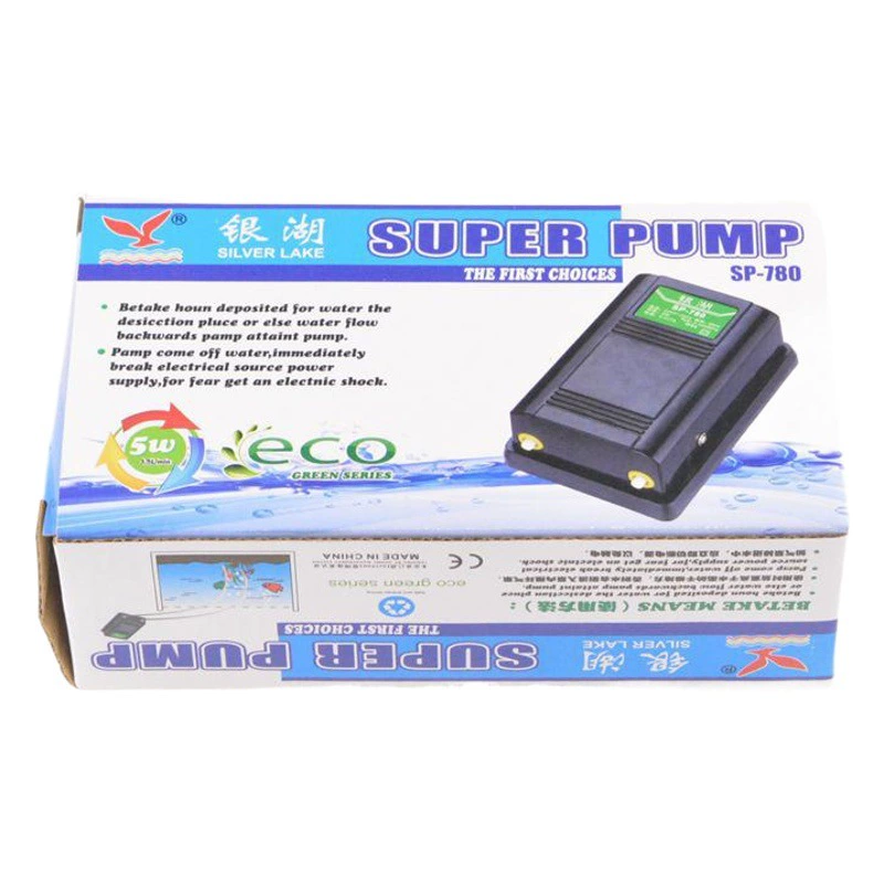 Кислородный насос Risheng кислородный насос для аквариума аквариумный кислородный насос Silver Lake SP-780 двуглавый 5 Вт