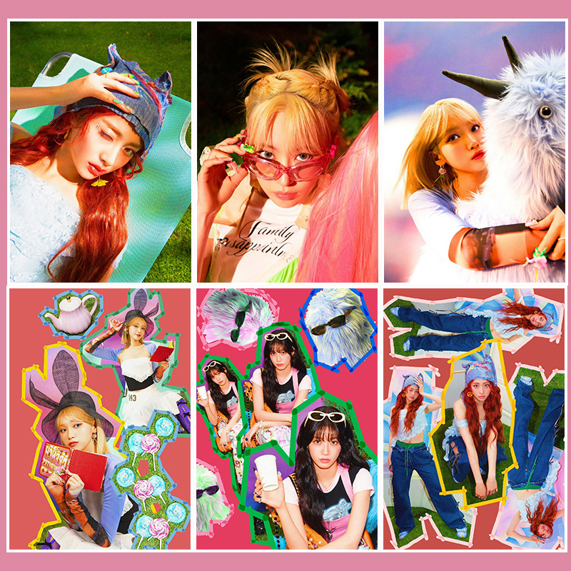 LE SSERAFIM第三首日单CRAZY 不干胶海报 中村一叶 周边 墙贴画