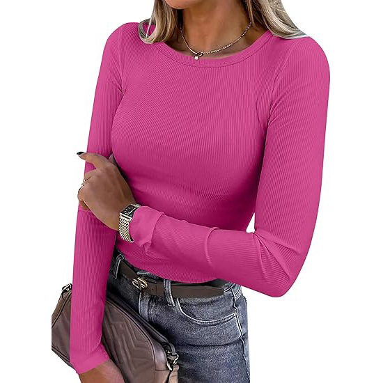 Women's Long Sleeve Top Autumn Winter Outerwear Inner T-Shirt Milk Silk Polyester Base Layer Shirt_ecoleips.com