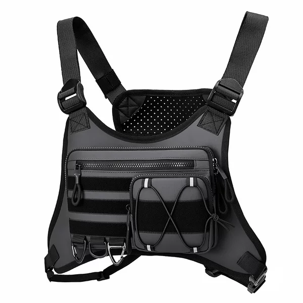 Cross-Border New Sports Tactical Vest Chest Bag Outdoor Leisure Reflective Cycling Adjustable Breathable Chest Vest Vest