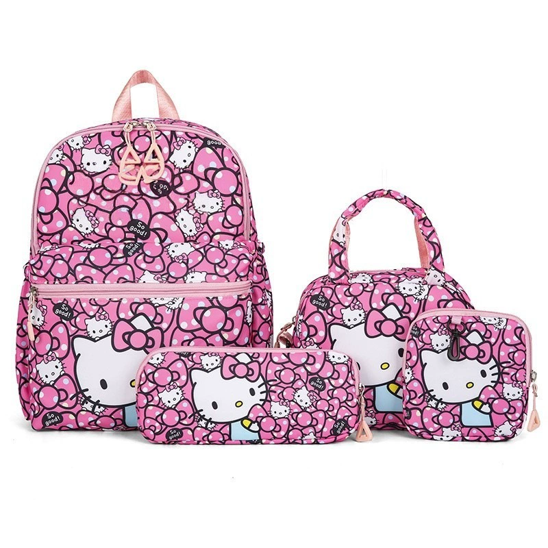 Children's backpack, cartoon set, bag, pencil case, 4 piece set