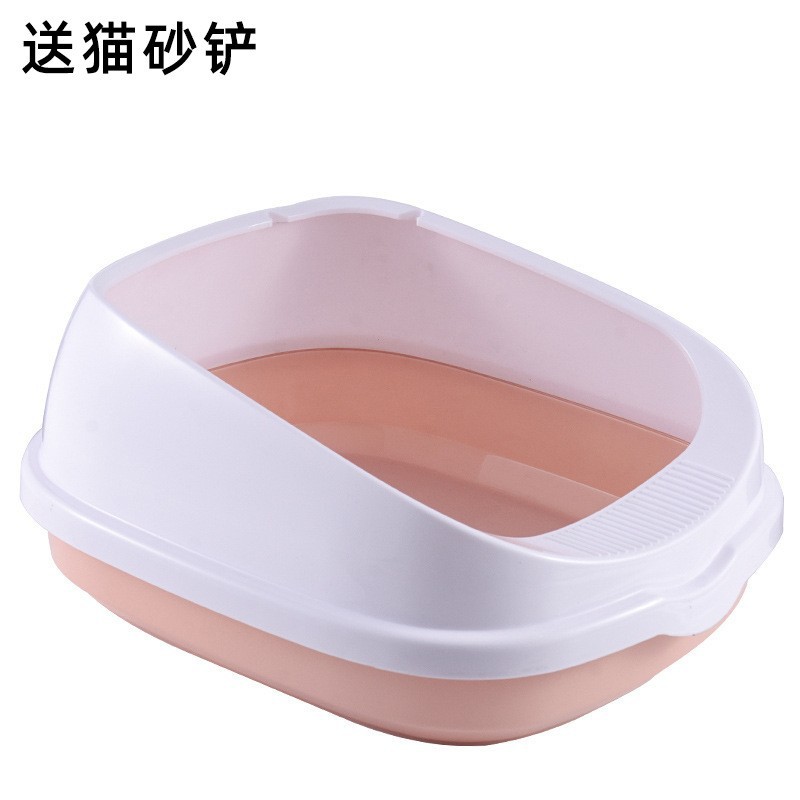Caja de arena para gatos de gran tamaño Caja de arena para gatos semicerrada abierta Desodorante para gatos Aseo para mascotas Suministros de limpieza en stock al por mayor