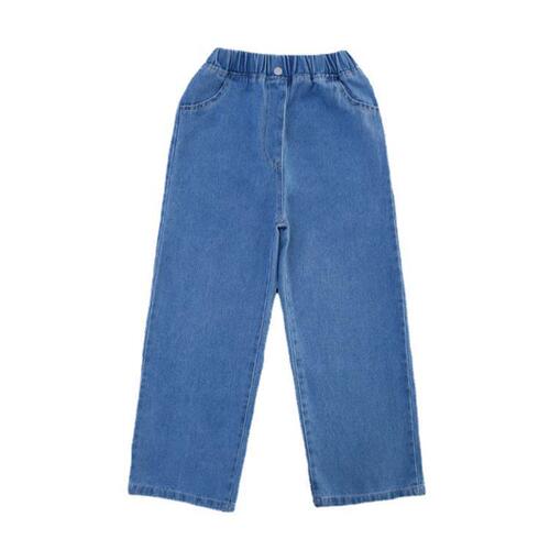 Girls' Wide-Leg Denim Spring  New Trendy Children's Spring Outfit Pants for Older Children Stylish Casual Trousers
