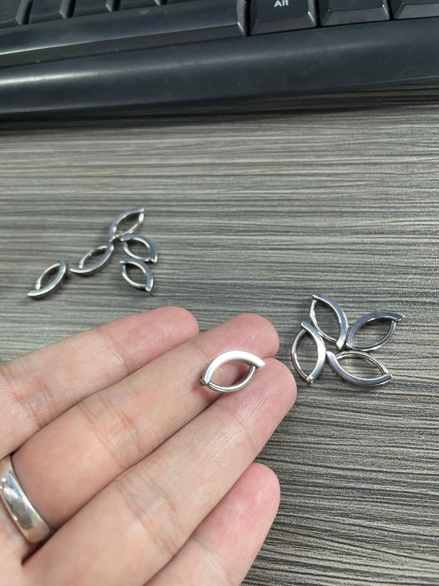 Simple Stainless Steel Rose Gold Belly Button Ring for Unisex Navel Piercing Jewelry Wholesale detail image 4