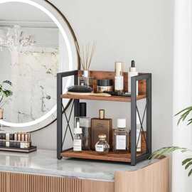 跨境铁木咖啡置物架厨房柜台式整理架调味品收纳架化妆浴室储物架