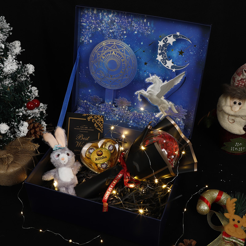 立体蓝盒【亚红款】满天星球+巧克力+星黛露公仔