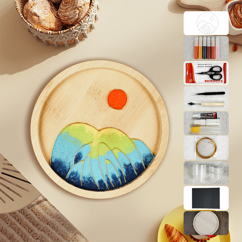 Materiales tradicionales hechos a mano Jintao Landiy pintura de esmalte novatos tazas esteras estudiantes activos cultura cultural inmaterial