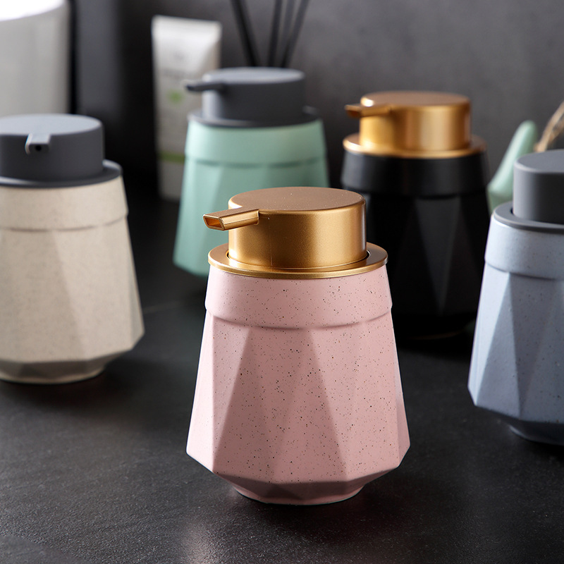 Nórdico Baño de cerámica mano desinfectante champú desinfectante sub-botella gel ducha Hotel mousse espuma prensa botella