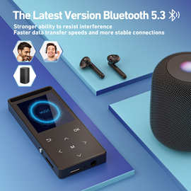 跨境有屏MP3播放器1.8寸触摸蓝牙MP4无损音乐学生mp3可插卡带外放