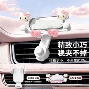 Hello Kitty Car Phone Holder Air Vent Mount Car Navigation Stand Cute Cartoon Creative