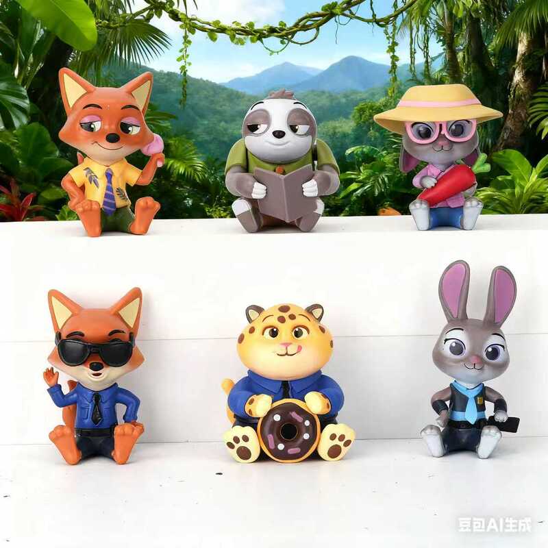 Zootopia Themed Figurines Judy Nick Sloth Police Officer Action Figures Fox Rabbit Blind Box Toys Zootopia Themed Figurines Judy Nick Sloth Police Officer Action Figures Fox Rabbit Blind Box Toys