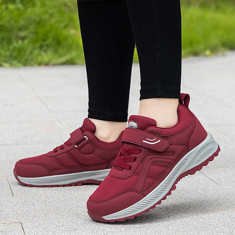Elderly Women's Shoes Spring and Autumn New Middle-Aged Walking Shoes Mom's Shoes Wide Fit Sports Shoes Non-Slip Large Size Women's Shoes
