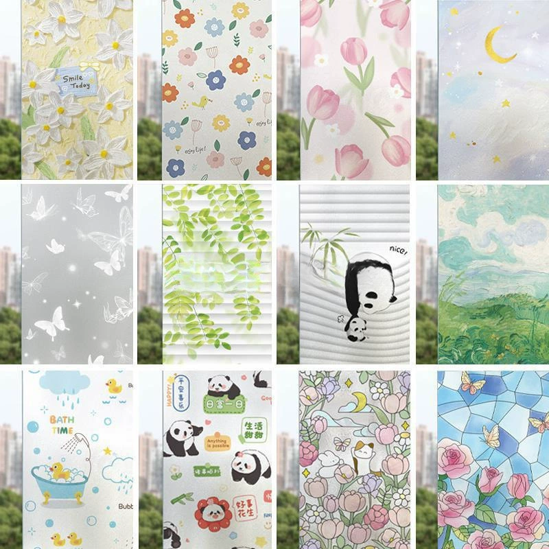 Наклейки для окон ванной комнаты анти-легка стеклянные окна анти-глазная пленка санитарная дверь прозрачная непрозрачная новогодняя матовая наклейка в